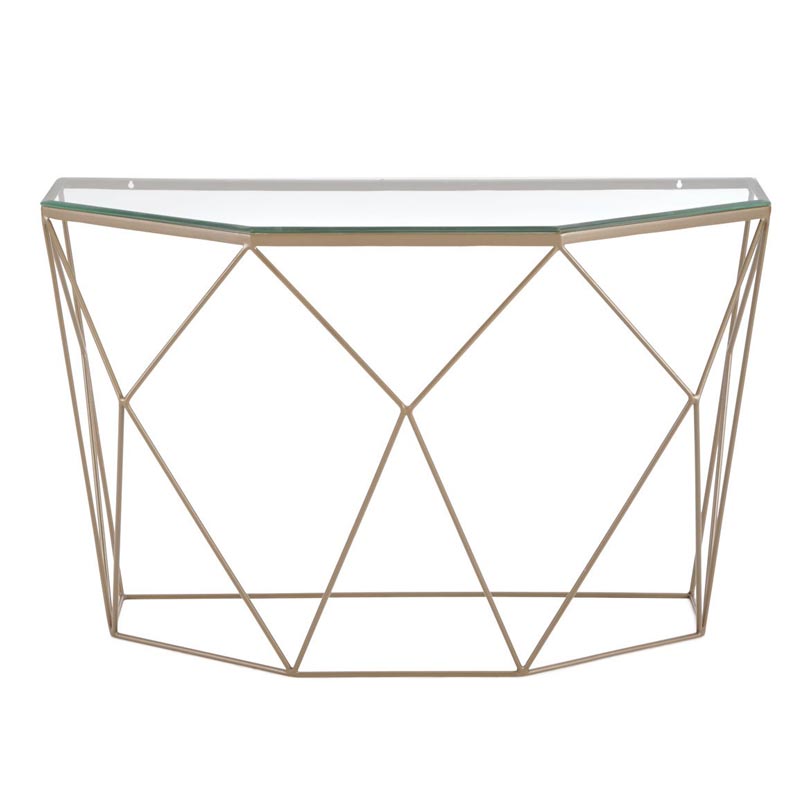 Консоль Diogo Console Прозрачный (Transparent) Винтажная латунь Консоль Diogo Console Прозрачный (Transparent) Винтажная латунь в Липецке | Loft Concept