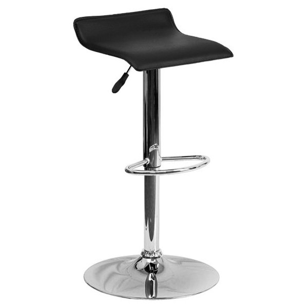 Барный стул Chrome And Black Bar Stool Серебряный Барный стул Chrome And Black Bar Stool Серебряный в Липецке | Loft Concept