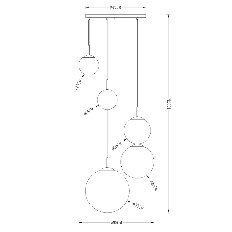 Люстра Ball Sunrise Pendant lamp smok 5 плафона Люстра Ball Sunrise Pendant lamp smok 5 плафона в Липецке