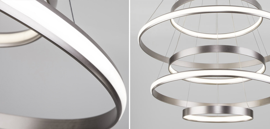 Люстра Light Ring Vertical Silver 5 колец Люстра Light Ring Vertical Silver 5 колец - Loft-Concept в Липецке