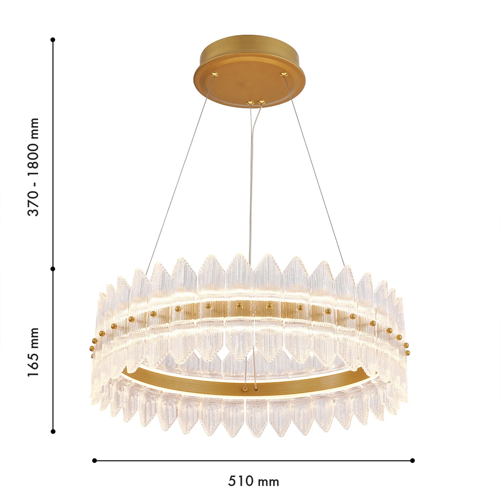 Люстра круглая с декоративными элементами в виде лепестков Round Light Flashing в Липецке