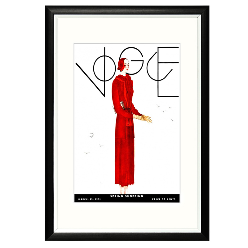 Постер Vogue March 1931 Черный Белый Красный Постер Vogue March 1931 Черный Белый Красный в Липецке | Loft Concept