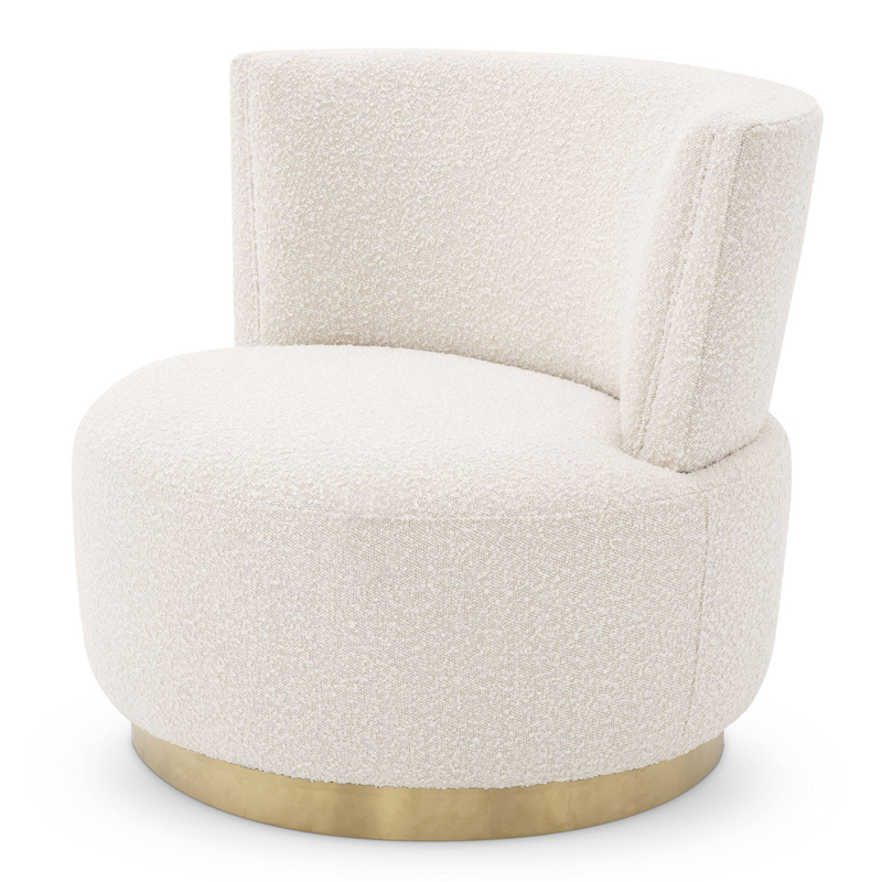 Кресло Eichholtz Swivel Chair Alonso Кремовый Латунь Кресло Eichholtz Swivel Chair Alonso Кремовый Латунь в Липецке | Loft Concept