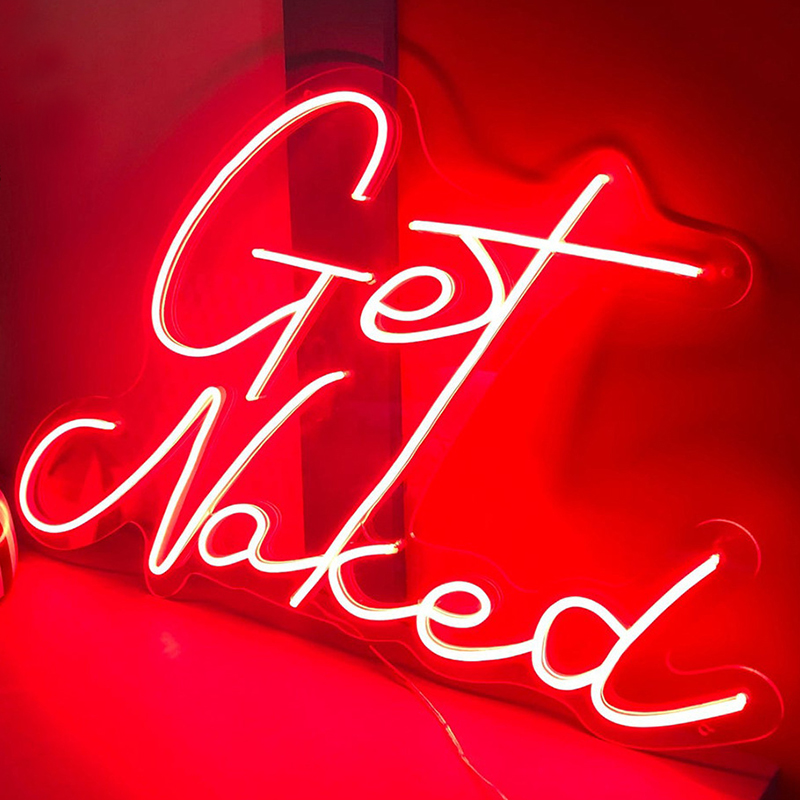 Неоновая настенная лампа Get Naked Neon Wall Lamp Красный Прозрачный Неоновая настенная лампа Get Naked Neon Wall Lamp Красный Прозрачный в Липецке | Loft Concept