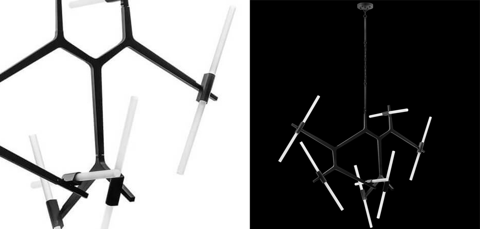 Люстра Агнес Chandelier Black 14 - фото №1