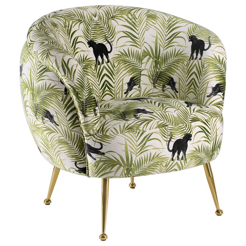 Кресло ARMCHAIR KELLIT Jungle Green Зеленый Глянцевое золото Кресло ARMCHAIR KELLIT Jungle Green Зеленый Глянцевое золото в Липецке | Loft Concept