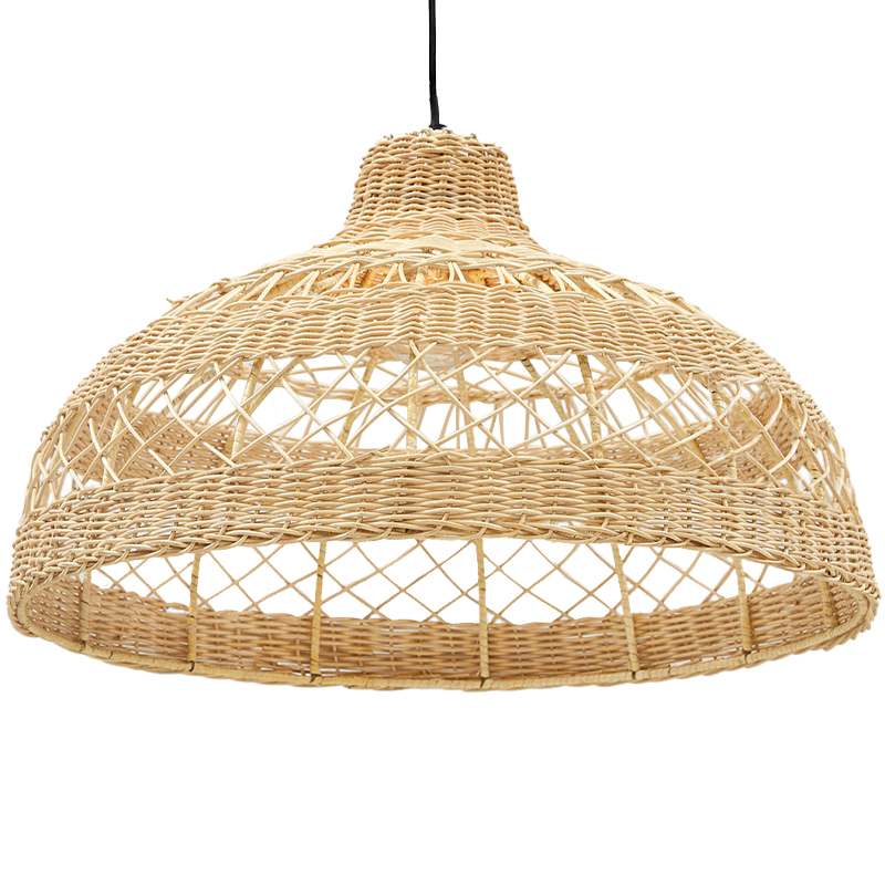 Подвесная люстра с плетеным абажуром Eman Wicker Chandelier Бежевый Черный Подвесная люстра с плетеным абажуром Eman Wicker Chandelier Бежевый Черный в Липецке | Loft Concept