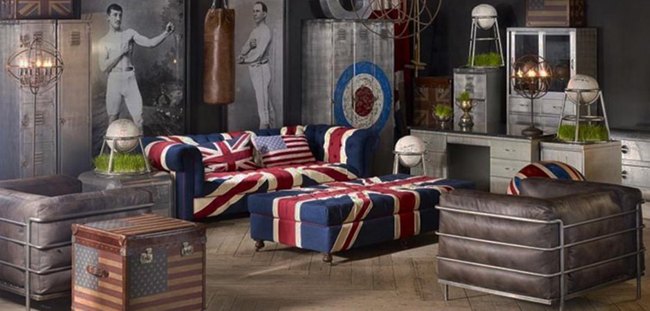 William Sofa Union Jack Velvet Andrew Martin William Sofa Union Jack Velvet Andrew Martin - Loft-Concept в Липецке