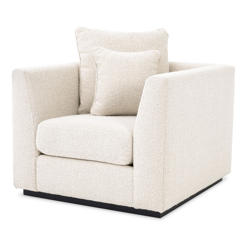 Кресло Eichholtz Chair Taylor Boucle cream Кремовый Черный Кресло Eichholtz Chair Taylor Boucle cream Кремовый Черный в Липецке | Loft Concept