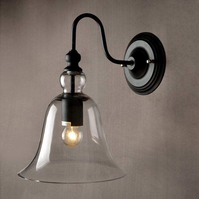 Бра Loft Glass bluebell Черный Бра Loft Glass bluebell Черный в Липецке | Loft Concept