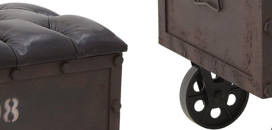 Пуф-бокс Loft Industrial Wheel Пуф-бокс Loft Industrial Wheel - Loft-Concept в Липецке