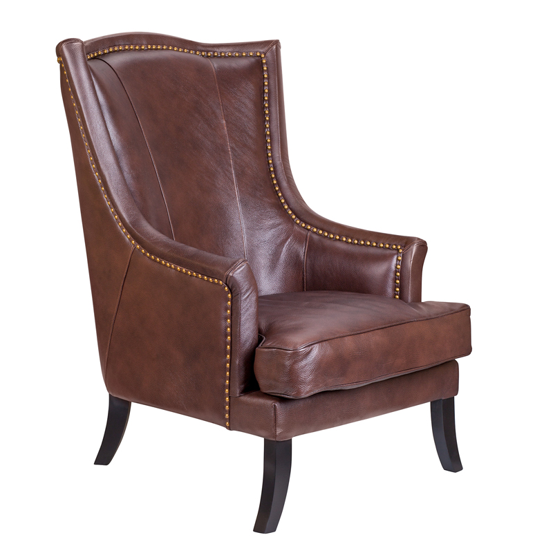 Кресло Gregoir Armchair light натуральная кожа Коричневый винтаж Кресло Gregoir Armchair light натуральная кожа Коричневый винтаж в Липецке | Loft Concept