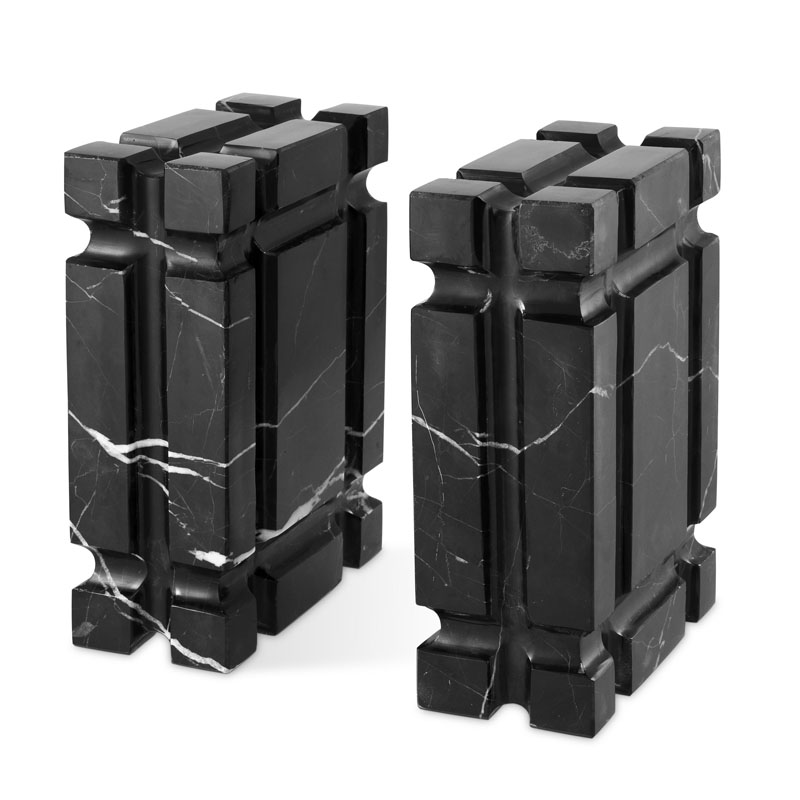 Держатель для книг Eichholtz BOOKEND LINEA SET OF 2 Черный Мрамор Nero Держатель для книг Eichholtz BOOKEND LINEA SET OF 2 Черный Мрамор Nero в Липецке | Loft Concept