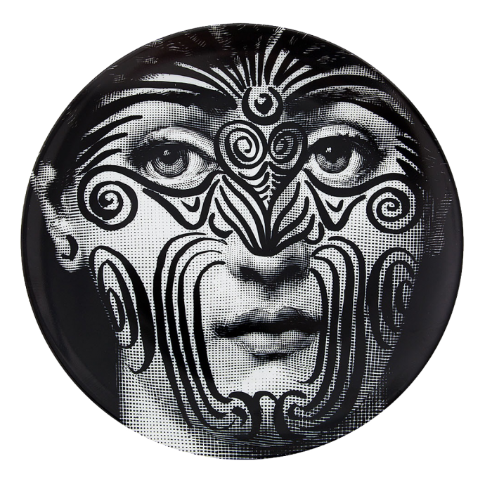 Декоративная тарелка Fornasetti 009 Черный Декоративная тарелка Fornasetti 009 Черный в Липецке | Loft Concept