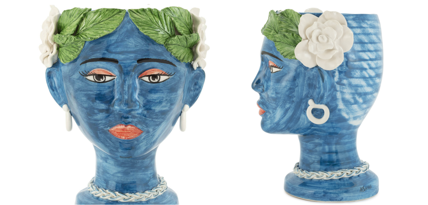 Ваза VASE HEAD SELVA COLOR dark blue - фото