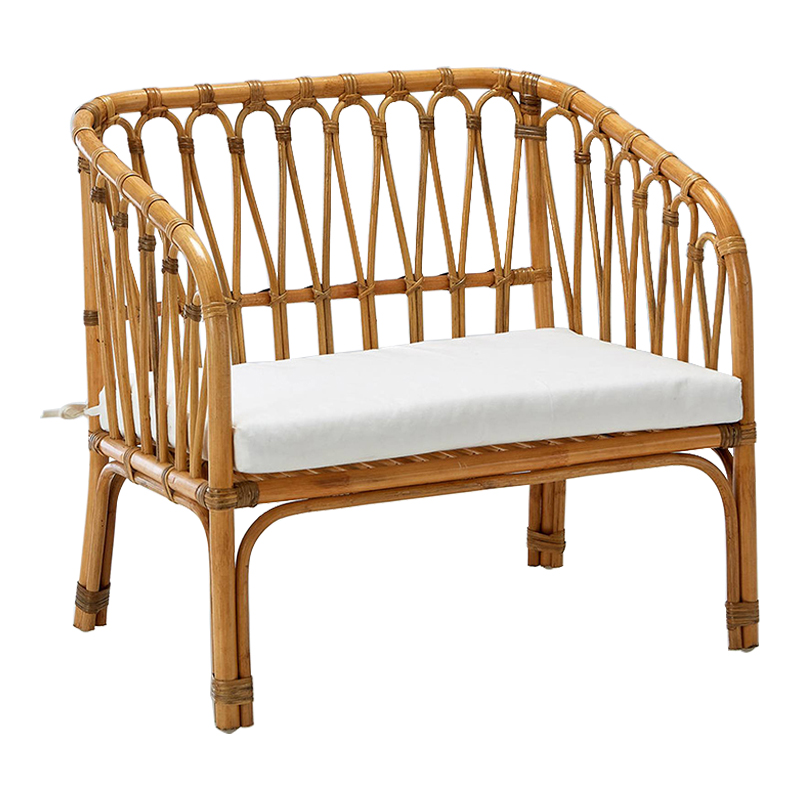 Диван детский из ротанга Wicker Baby Sofa Бежевый Диван детский из ротанга Wicker Baby Sofa Бежевый в Липецке | Loft Concept