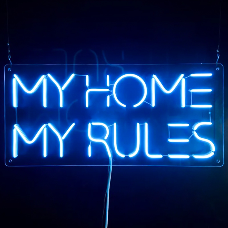 Неоновая настенная лампа My Home My Rules Neon Wall Lamp Синий Прозрачный Неоновая настенная лампа My Home My Rules Neon Wall Lamp Синий Прозрачный в Липецке | Loft Concept