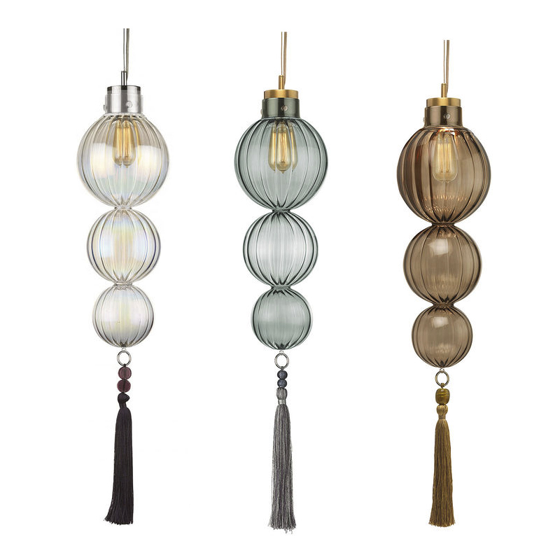 Подвесной светильник Heathfield Lighting - Medina Pendant Хром Латунь Прозрачный Коричневый Голубой Подвесной светильник Heathfield Lighting - Medina Pendant Хром Латунь Прозрачный Коричневый Голубой в Липецке | Loft Concept