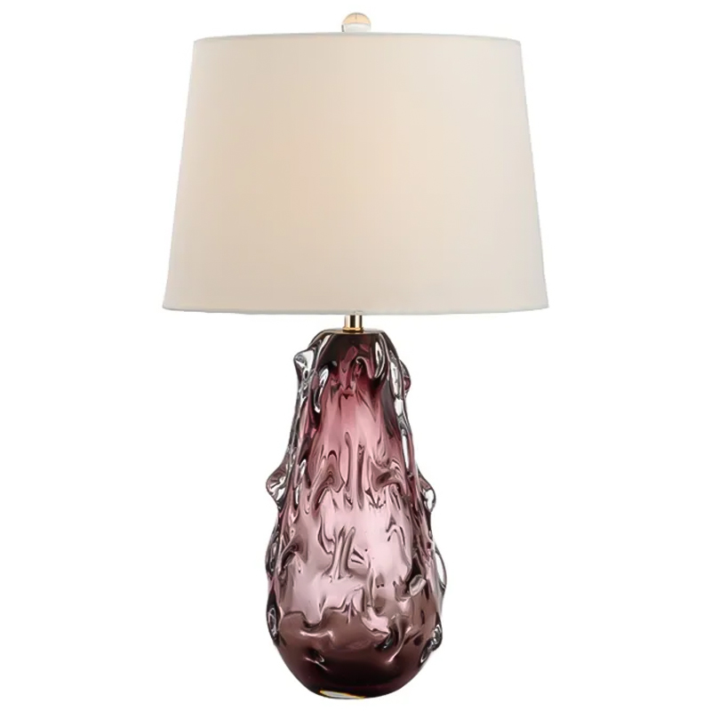 Настольная лампа с абажуром Bellamy Molten Glass Table Lamp Розовое стекло Розовый Белый Прозрачное Стекло Настольная лампа с абажуром Bellamy Molten Glass Table Lamp Розовое стекло Розовый Белый Прозрачное Стекло в Липецке | Loft Concept