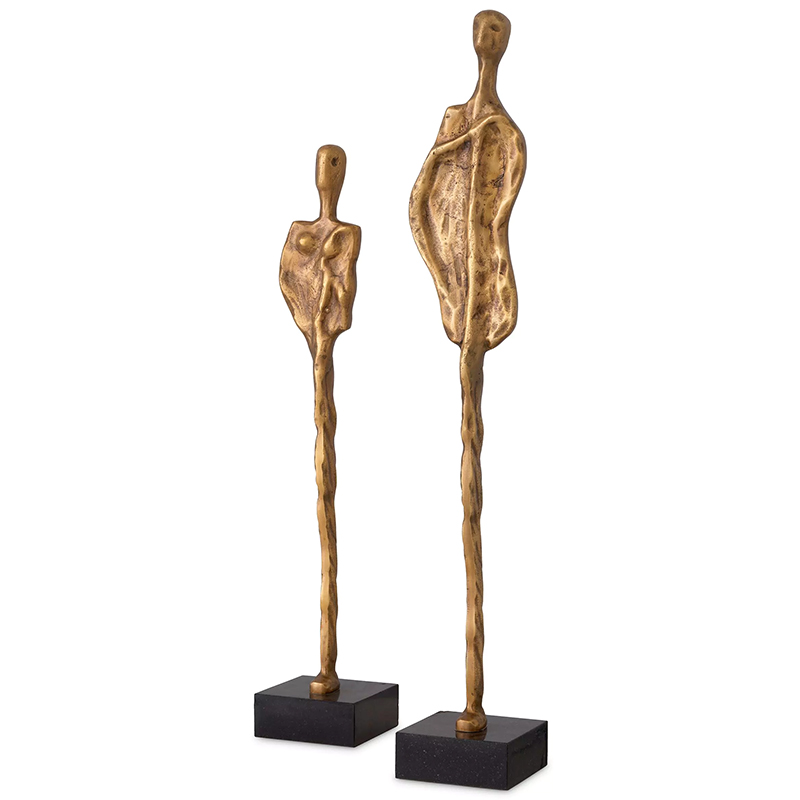 Комплект декоративных статуэток Eichholtz Object Dual Set of 2 Черный Латунь Комплект декоративных статуэток Eichholtz Object Dual Set of 2 Черный Латунь в Липецке | Loft Concept