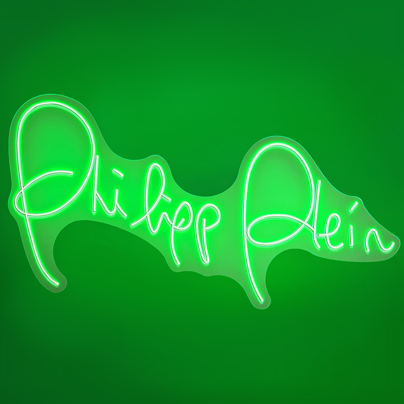 Неоновая настенная лампа Neon Philipp Plein Белый Зеленый Неоновая настенная лампа Neon Philipp Plein Белый Зеленый в Липецке | Loft Concept