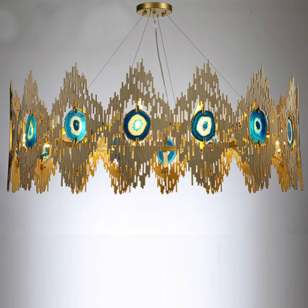 Люстра Calypso Chandelier 16 Золотой Графит Морская синь Люстра Calypso Chandelier 16 Золотой Графит Морская синь в Липецке | Loft Concept