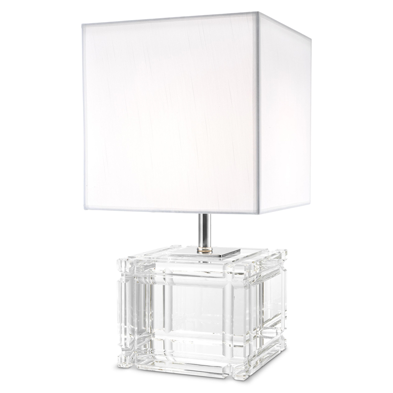 Настольная лампа Eichholtz Table Lamp Academia Прозрачный Белый Никель в Липецке | Loft Concept 