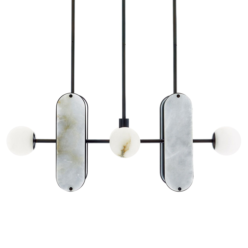 Люстра Arteriors MARADONA PENDANT Белый Черный Люстра Arteriors MARADONA PENDANT Белый Черный в Липецке | Loft Concept