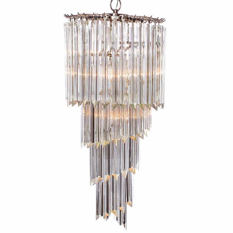 Люстра Odeon Chandelier Helix Clear 42 Хром Прозрачное Стекло Люстра Odeon Chandelier Helix Clear 42 Хром Прозрачное Стекло в Липецке | Loft Concept