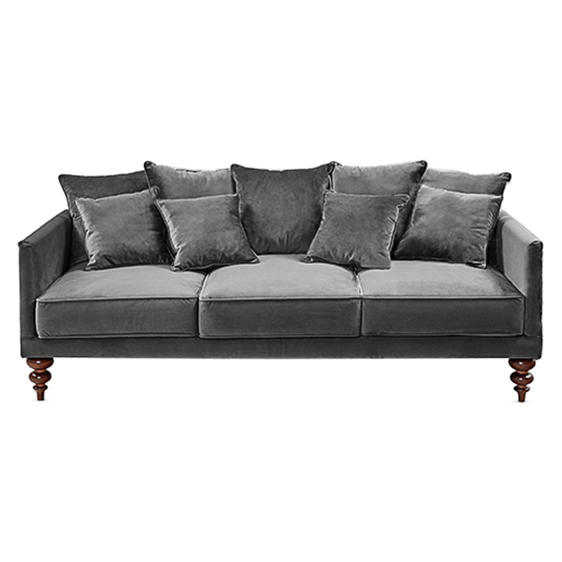 Диван Graceful Details Sofa Gray Коричневый Серый Диван Graceful Details Sofa Gray Коричневый Серый в Липецке | Loft Concept
