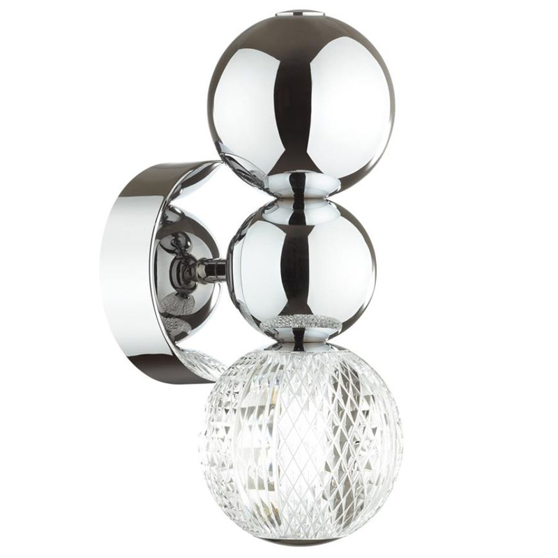 Светодиодное бра Crystal Globule Small Хром Хром Прозрачный Светодиодное бра Crystal Globule Small Хром Хром Прозрачный в Липецке | Loft Concept