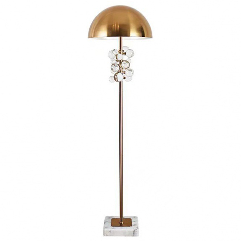 Торшер Globo Fllor Lamp Золотой Прозрачное Стекло Торшер Globo Fllor Lamp Золотой Прозрачное Стекло в Липецке | Loft Concept