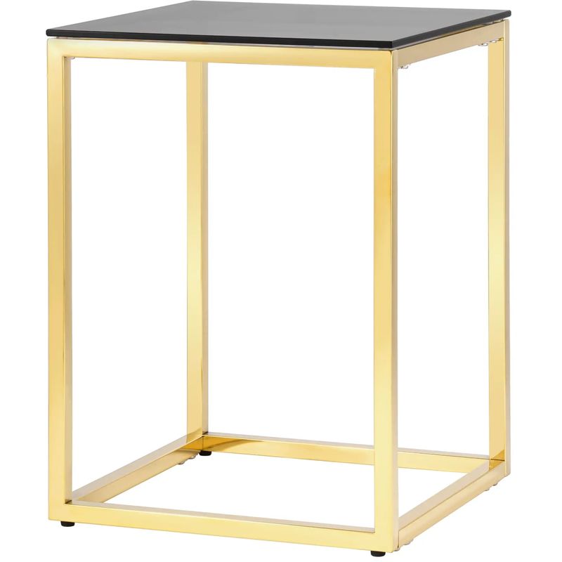 Стол приставной Cassiani Collection Gold Золотой Стекло Смок Стол приставной Cassiani Collection Gold Золотой Стекло Смок в Липецке | Loft Concept