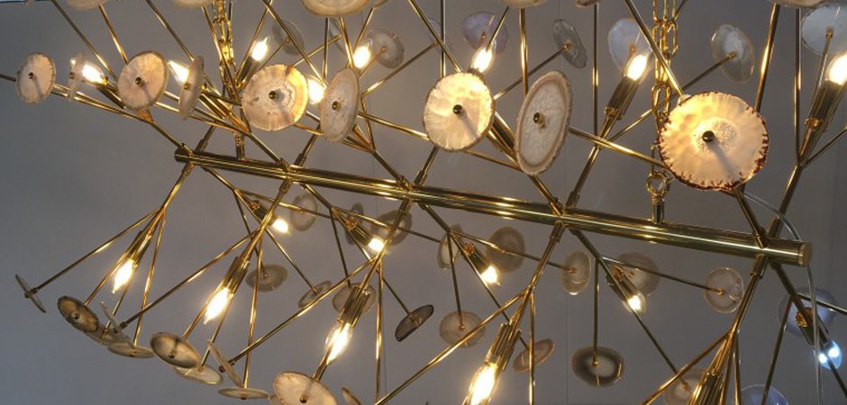 Люстра Burst Chandelier Natural Agate Line Люстра Burst Chandelier Natural Agate Line - Loft-Concept в Липецке