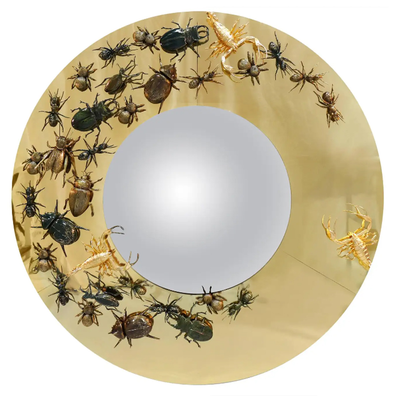 Зеркало Metamorphosis Convex Mirror in Polished Brass Золотой Зеркало Metamorphosis Convex Mirror in Polished Brass Золотой в Липецке | Loft Concept