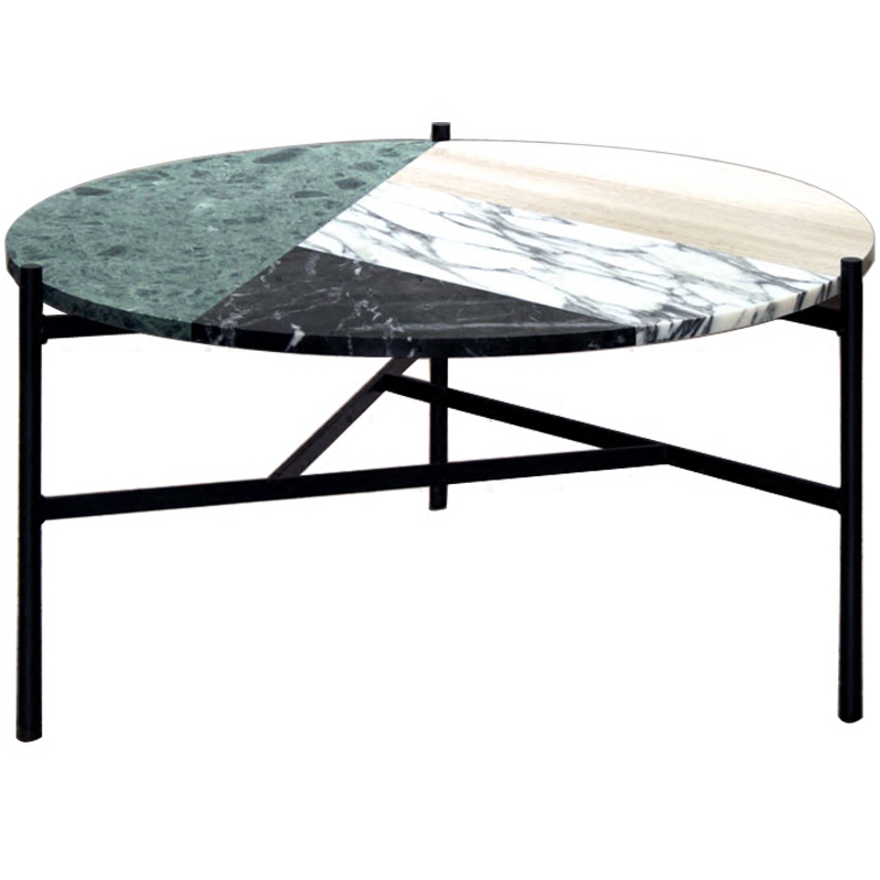 Кофейный стол Marble Combination Coffee Table Черный Мульти Кофейный стол Marble Combination Coffee Table Черный Мульти в Липецке | Loft Concept