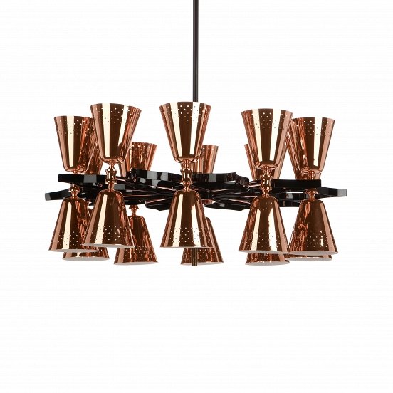 Потолочный светильник Charles 20 Suspension Light Медь Черный Потолочный светильник Charles 20 Suspension Light Медь Черный в Липецке | Loft Concept