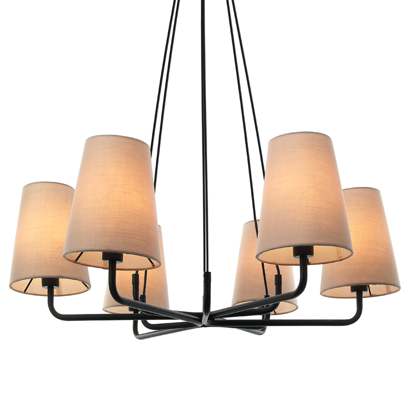 Люстра Orelin Chandelier Черный Бежевый Люстра Orelin Chandelier Черный Бежевый в Липецке | Loft Concept