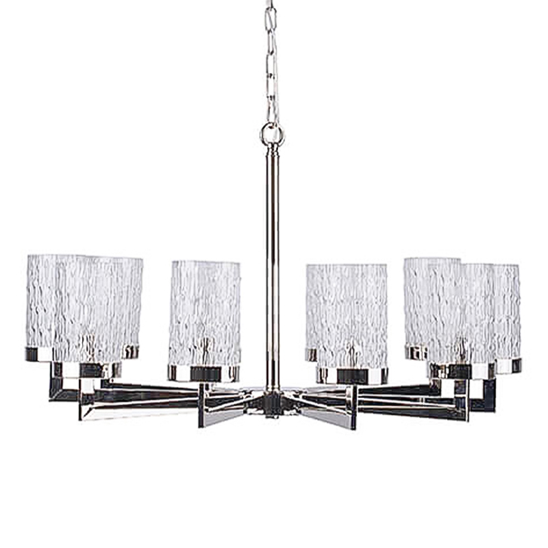 Люстра Estebe Glass Nickel Chandelier Никель Прозрачный Люстра Estebe Glass Nickel Chandelier Никель Прозрачный в Липецке | Loft Concept