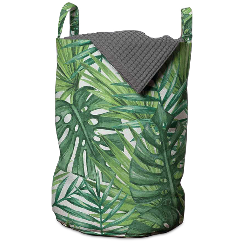 Корзина Tropical Leaves Basket Зеленый Белый Корзина Tropical Leaves Basket Зеленый Белый в Липецке | Loft Concept