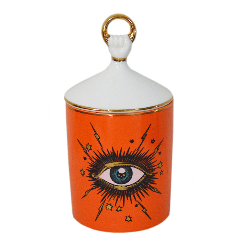 Ваза Vase Eye оранжевая Оранжевый Белый Глянцевое золото Ваза Vase Eye оранжевая Оранжевый Белый Глянцевое золото в Липецке | Loft Concept