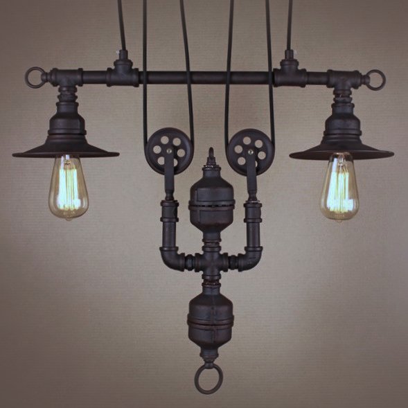 Подвесной светильник Water Pipe Ballast Chandelier Коричневый Подвесной светильник Water Pipe Ballast Chandelier Коричневый в Липецке | Loft Concept
