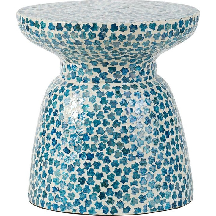Столик дизайнерский Oyster fountain Синий Белый Столик дизайнерский Oyster fountain Синий Белый в Липецке | Loft Concept