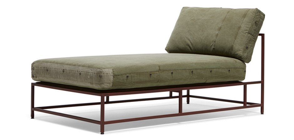 Кушетка Olive Military Fabric Sectional Lounge Кушетка Olive Military Fabric Sectional Lounge - Loft-Concept в Липецке