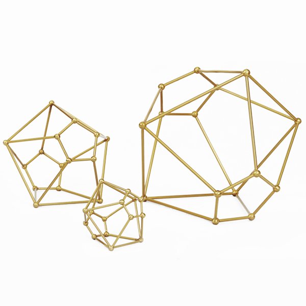 Аксессуар Polygon Abstraction Золотой Аксессуар Polygon Abstraction Золотой в Липецке | Loft Concept