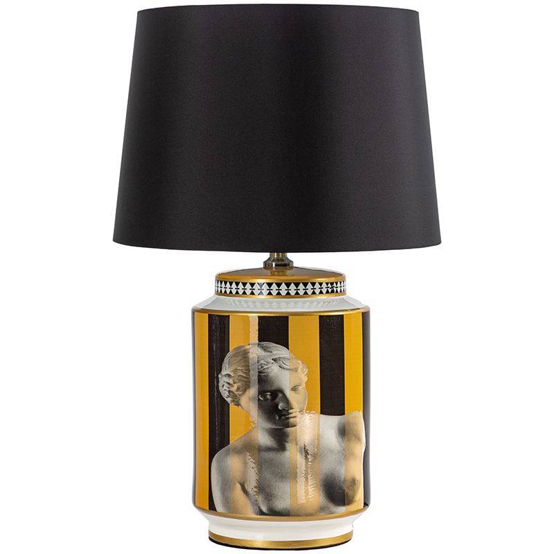 Настольная лампа Venus Yellow Black Lampshade Желтый Черный Черно-белый Золотой Настольная лампа Venus Yellow Black Lampshade Желтый Черный Черно-белый Золотой в Липецке | Loft Concept