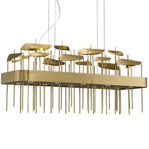 Светодиодная дизайнерская инсталляция ANODINE Perlina Rectangle Chandelier Золотой Светодиодная дизайнерская инсталляция ANODINE Perlina Rectangle Chandelier Золотой в Липецке | Loft Concept