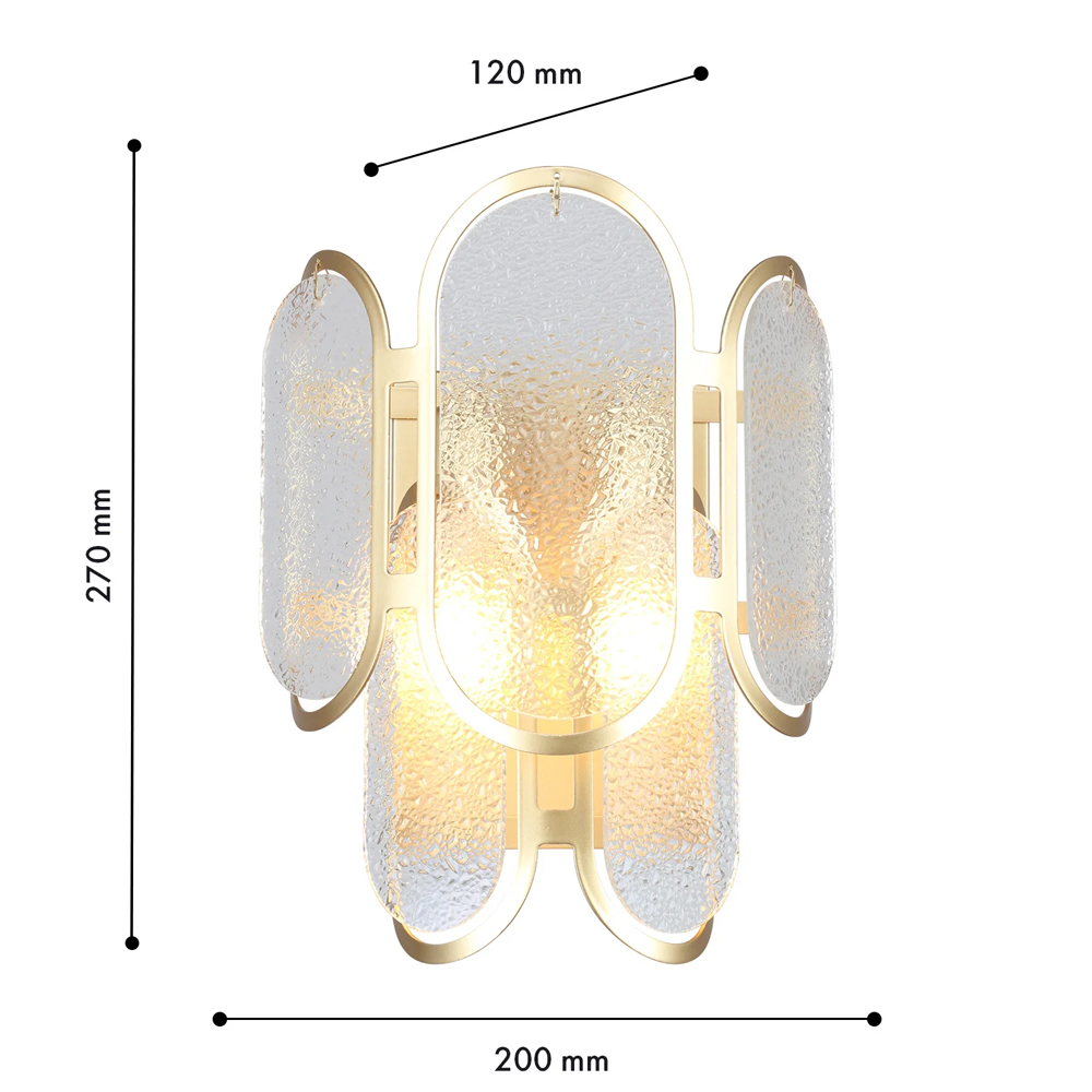 Бра из овальных элементов из непрозрачного стекла Conformation в Липецке