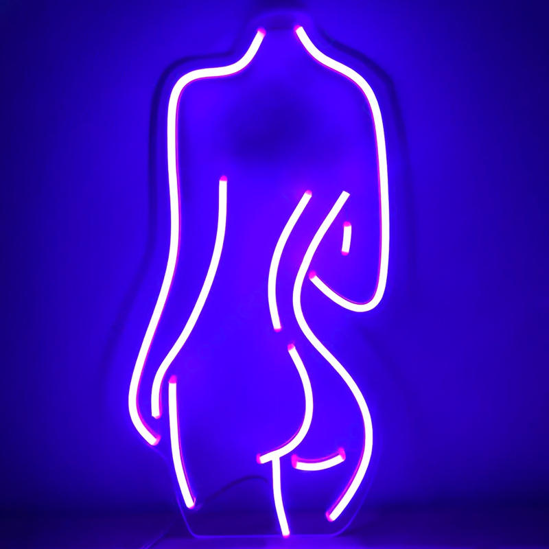 Неоновая настенная лампа Silhouette II Neon Wall Lamp Фиолетовый Прозрачный Неоновая настенная лампа Silhouette II Neon Wall Lamp Фиолетовый Прозрачный в Липецке | Loft Concept