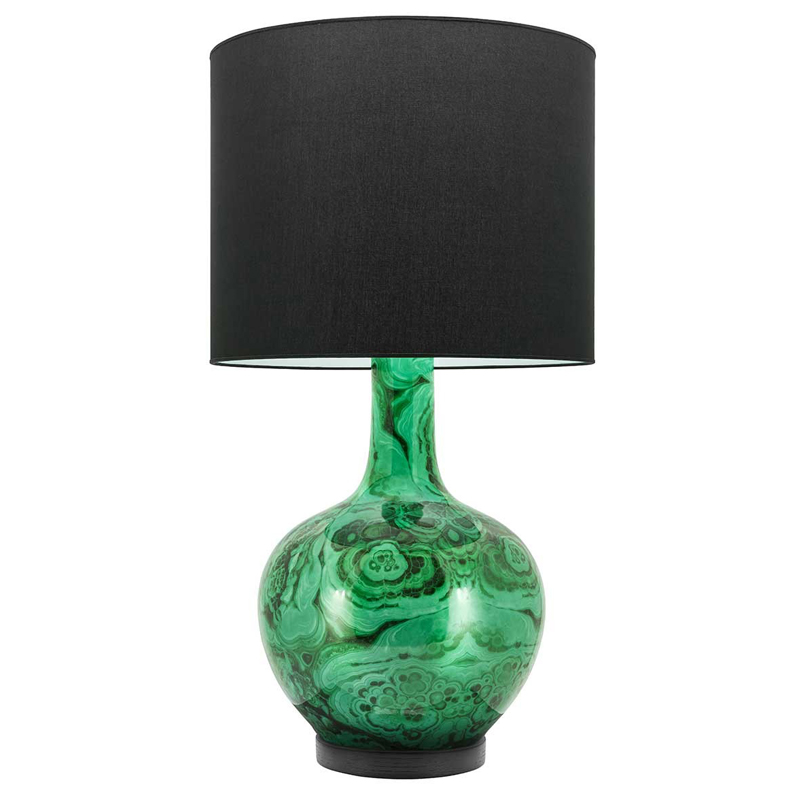 Настольная лампа ABHIKA LAMP SWELL Черный Малахит (зеленый) Настольная лампа ABHIKA LAMP SWELL Черный Малахит (зеленый) в Липецке | Loft Concept